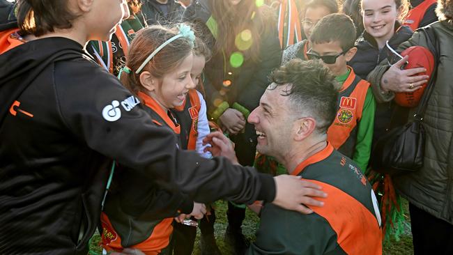 Keilor Park’s Robert Castello after winning the EDFL Division 2 Grand Final. Picture: Andy Brownbill