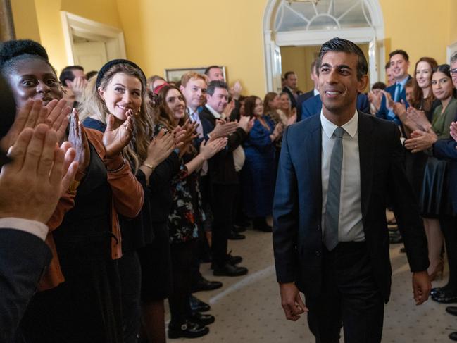 25/10/2022. London, United Kingdom. Prime Minister Rishi Sunak arrives at No10 Downing Street. 10 Downing Street. Picture by Simon Walker/ No 10 Downing Street