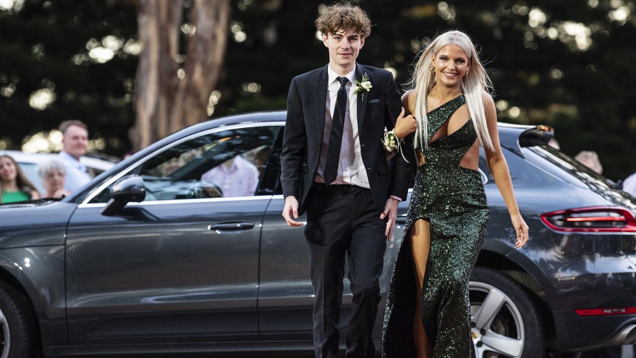 Ned Brady and partner Gabby Siebenhausen at St Mary's College formal at Picnic Point, Friday, March 24, 2023. Picture: Kevin Farmer