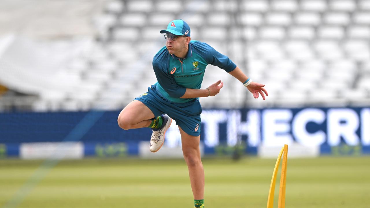 Todd Murphy will be called on to bowl his first ball in Ashes cricket today. Picture: Getty