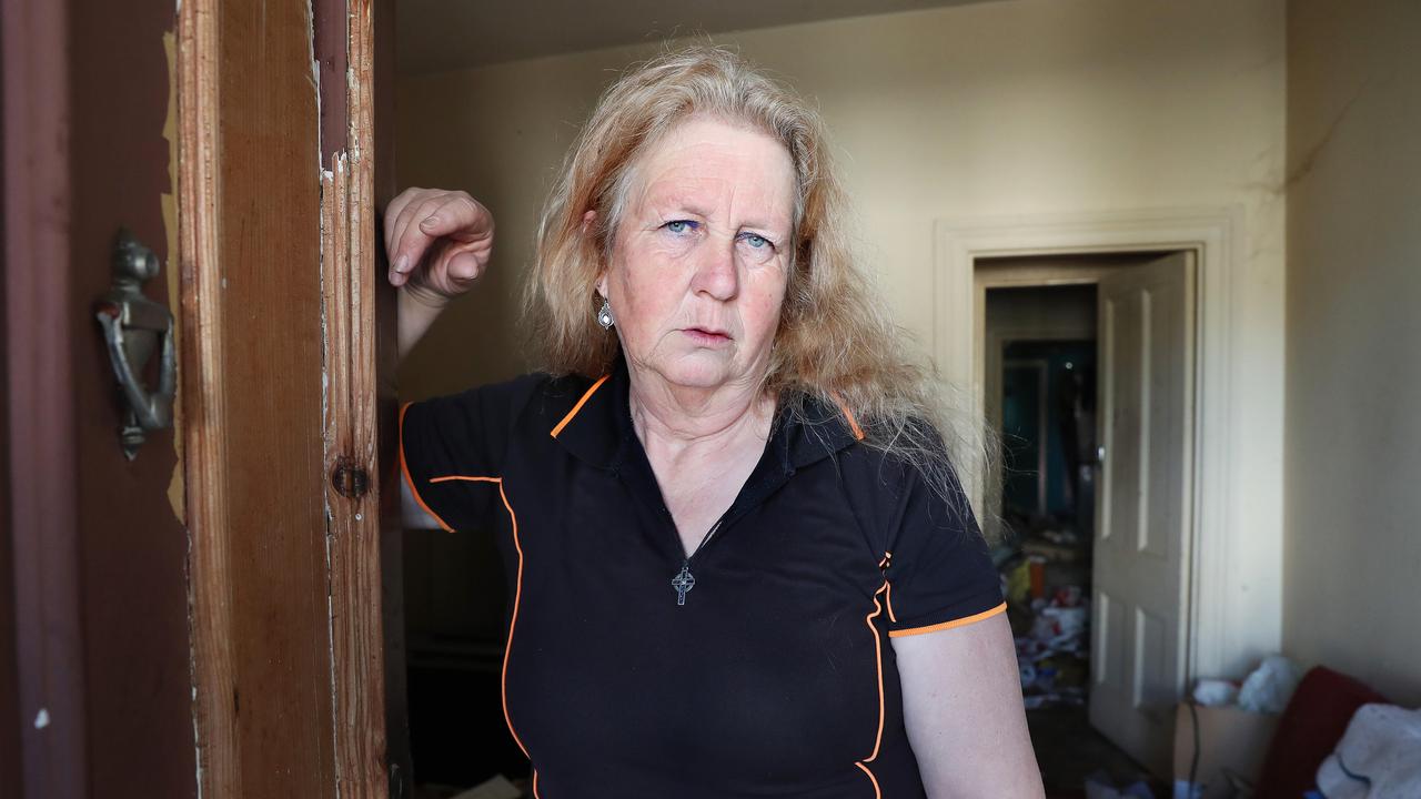 Kim Woodcock’s North Hobart property was trashed by a tenant. Picture: Nikki Davis-Jones