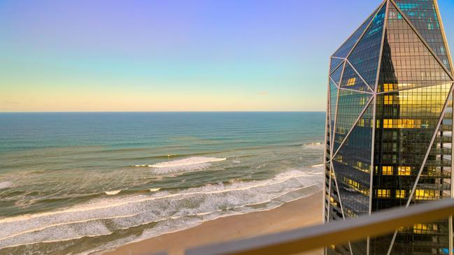 View from apartment 13003 in the Jewel development, which is going to auction in May.