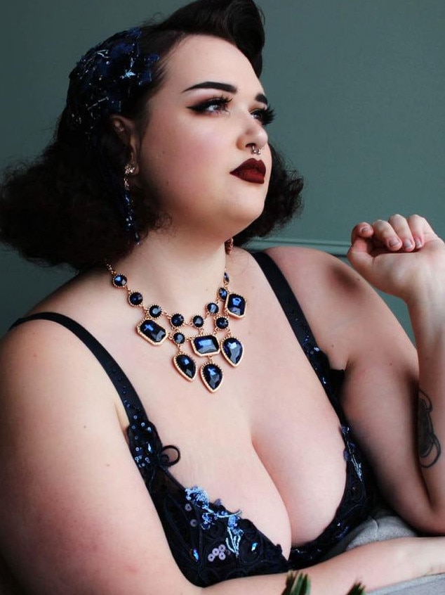 Katie Tangey, 27, performed burlesque under the stage name Vivien May-Royale. Picture: Facebook