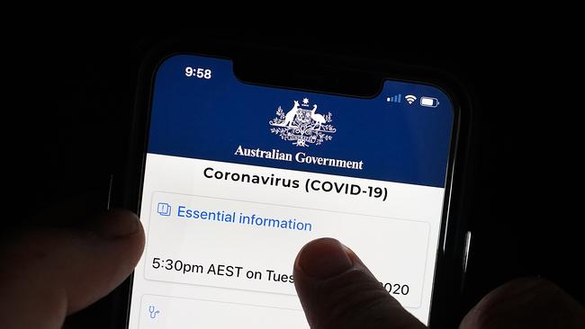 The Australian government will shortly release an app aimed at tracing the spread of coronavirus in Australia. Picture: AAP Image/Dave Hunt