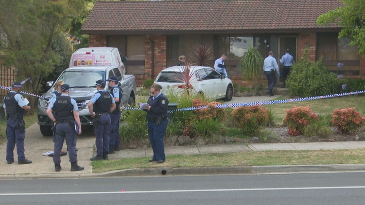 Police at a home in Cranebrook in western Sydney. Picture: 9News