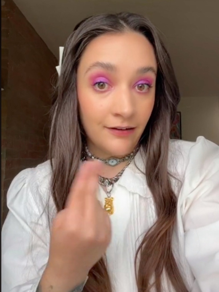 Influencer and fashion writer Mandy Lee went viral on TikTok for her ‘vabbing’ clip. Picture: TikTok