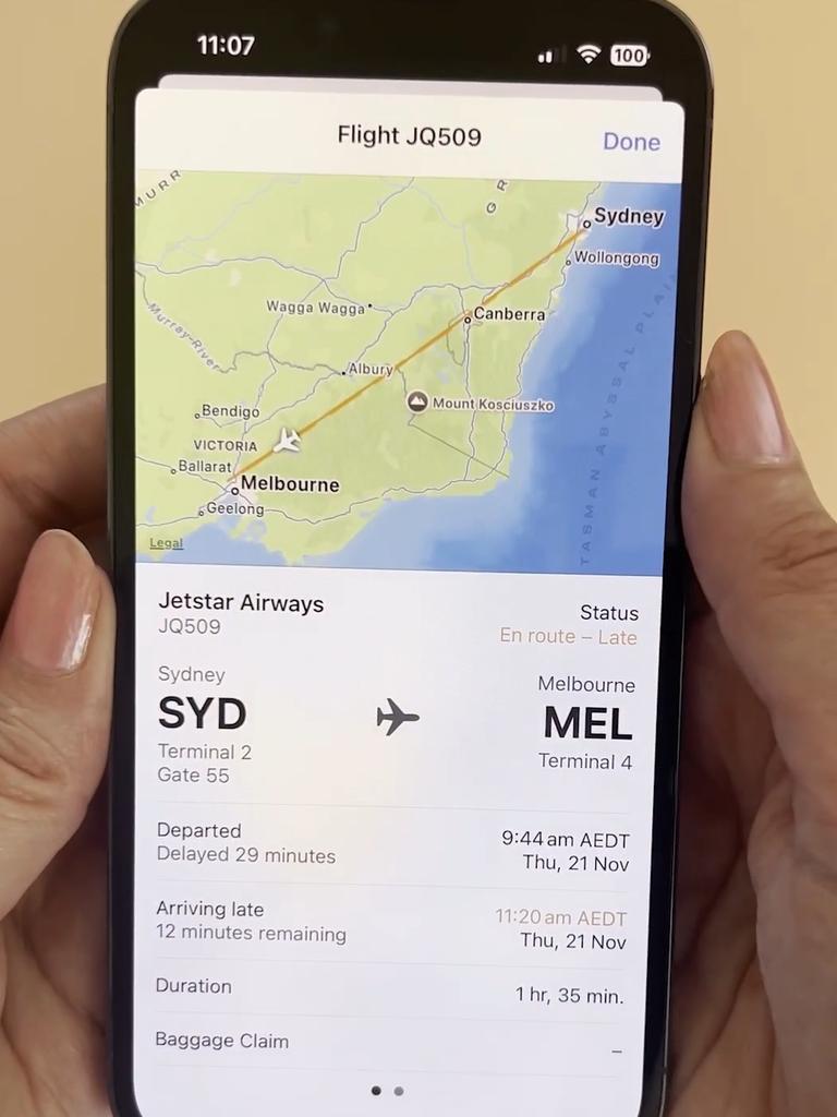 And they will be able to easily track your flight. Picture: Telstra