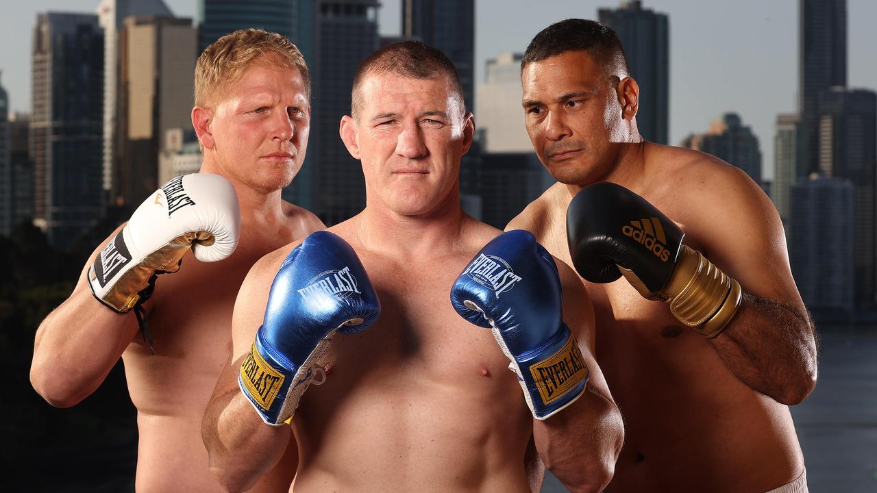 Paul Gallen is ready to take on Justin Hodges and Ben Hannant. Picture: Liam Kidston
