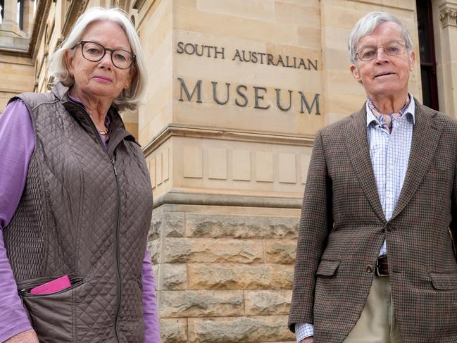 Antony and Mary Lou Simpson. are threatening to withdraw a $1m donation to the museum they say has been mishandled. Unhappy with changes proposed to museum reducing its scientific research. 23 August 2024. Picture: Dean Martin