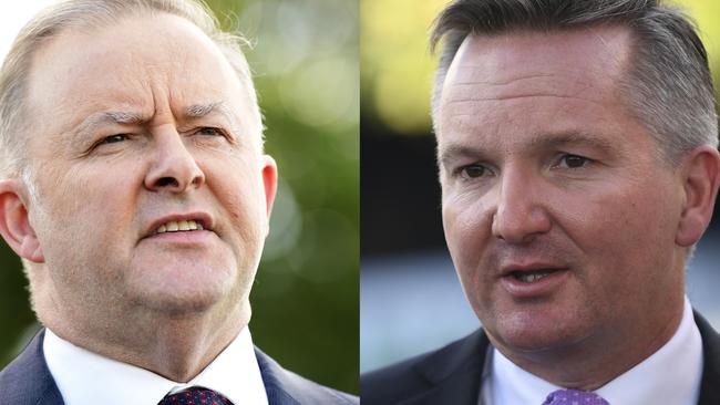 Anthony Albanese and Chris Bowen are in the running for the Labor leadership. Picture: Image/Lukas Coch