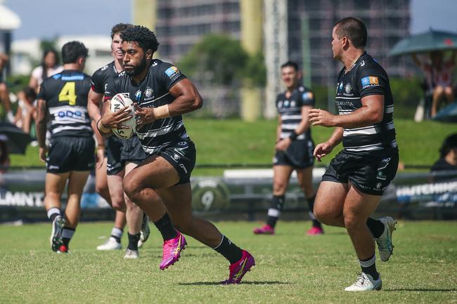 Zac Kumbamong charges forward for Tweed. Picture: Glenn Campbell