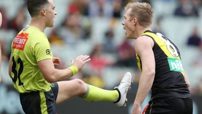 Jack Riewoldt had a right to be incensed with the studs up decisions.