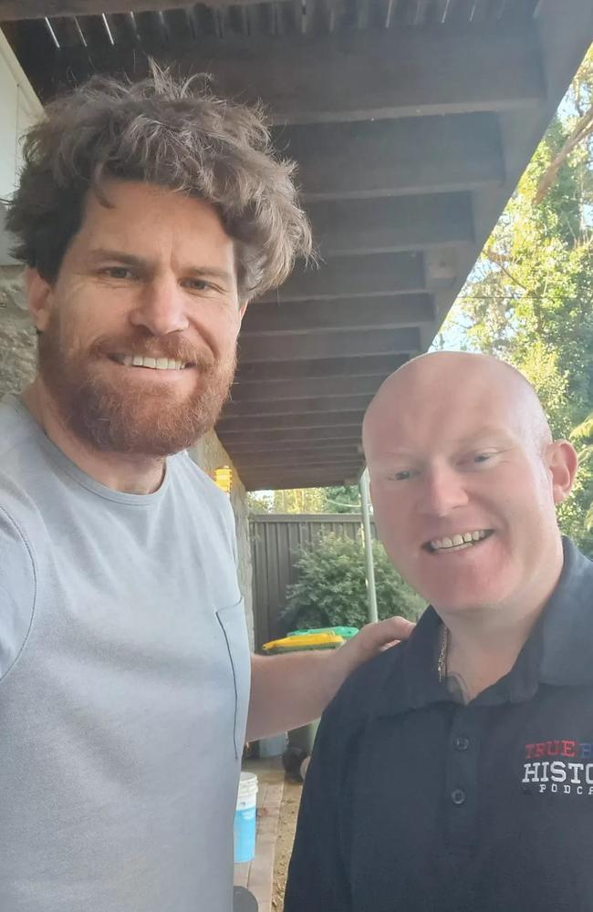 Adam, pictured with SAS veteran Mark Wales, emphasises the importance of speaking up about mental health issues and seeking help. Picture: Supplied