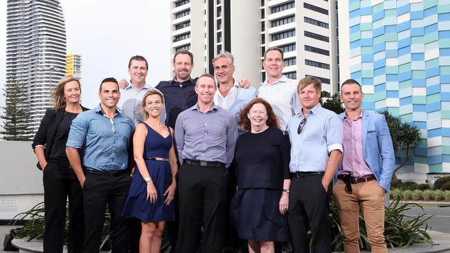 Jake Ryan when he worked at the Gold Coast Bulletin. Photo of (L-R) Colette Gallagher, Aaron Jackway, Troy Dowse, Jessica Millman, Ben Hodge, Andrew Turner, Tom Panos, Sylvia Bradshaw, Steve Carroll, Jason Blewitt, Jake Ryan. Pic by Richard Gosling