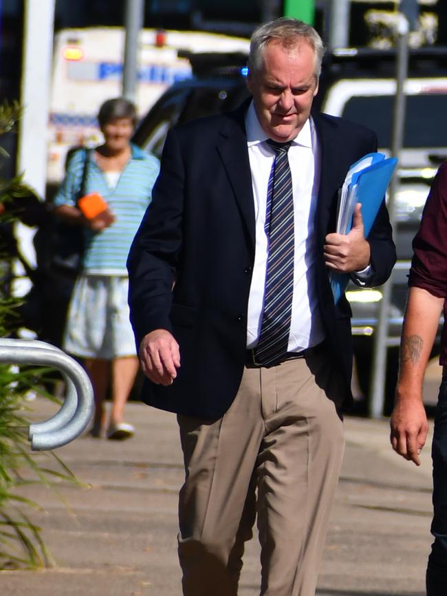 Defence lawyer Darren Robinson of Townsville-based Salt Legal outside the Ingham Magistrates Court on Thursday. Picture: Cameron Bates