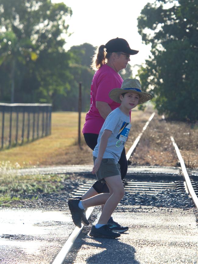 Vicki Bugeja and grandson Hudson team up for the Run for MI Life. October 17, 2021 Picture: Marty Strecker