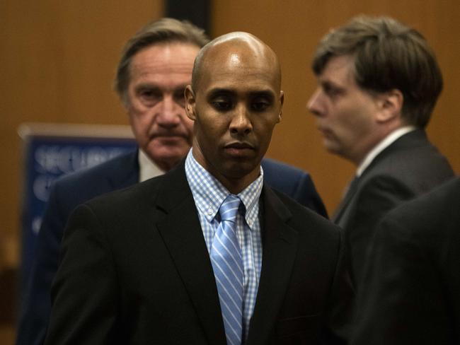 Mohamed Noor, pictured in court today, was immediately handcuffed and led into custody by guards. Picture: AFP 