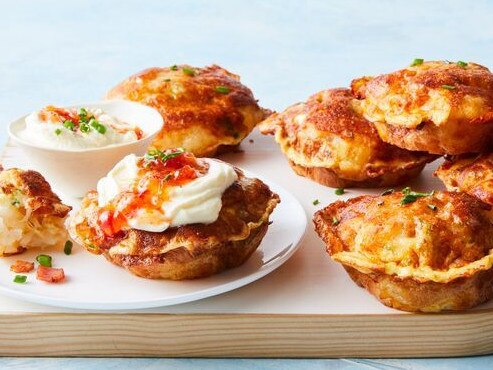 Pie maker cheesy potato gem and bacon bites.