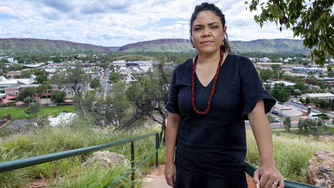 ***EMBARGOED UNTIL 17 JAN 2023 - DT ONLY*** Senator for the Northern Territory and the former deputy mayor of Alice Springs Jacinta Nampijinpa Price on Anzac Hill overlooking Alice Springs Wednesday February 2,,2023.Picture Mark Brake