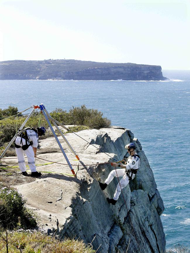 A lone rescuer, Antonia Woollier, made the perilous trek down South Head on August 22, 1857. Picture: John Appleyard