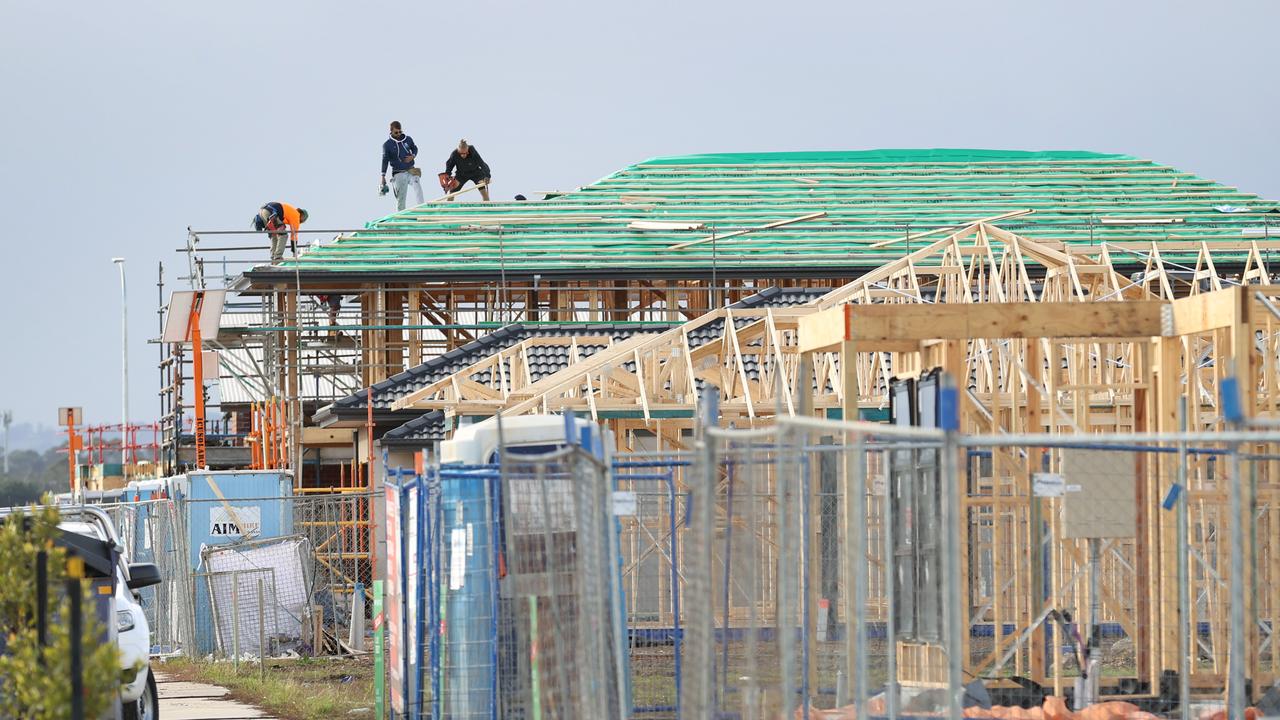 Houses under construction in Minta Estate Berwick through Metricon, which could be at risk of collapse. Picture: David Caird