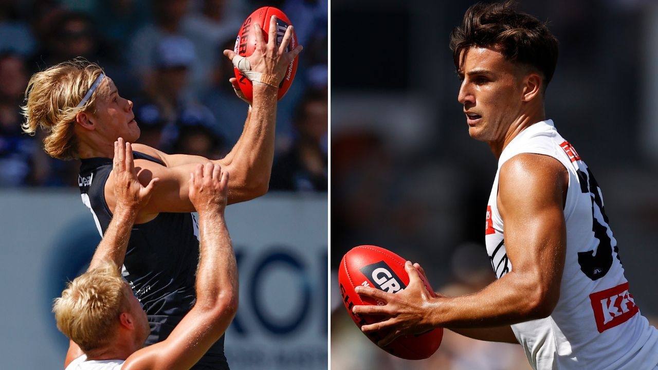 AFL preseason games Collingwood v Carlton Tom De Koning scary good