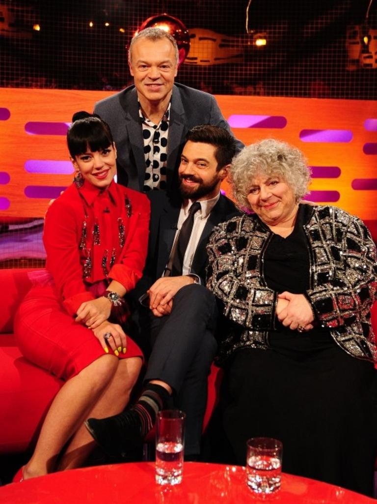 Norton with guests Lily Allen, Dominic Cooper and the ever-dependable Miriam Margolyes.