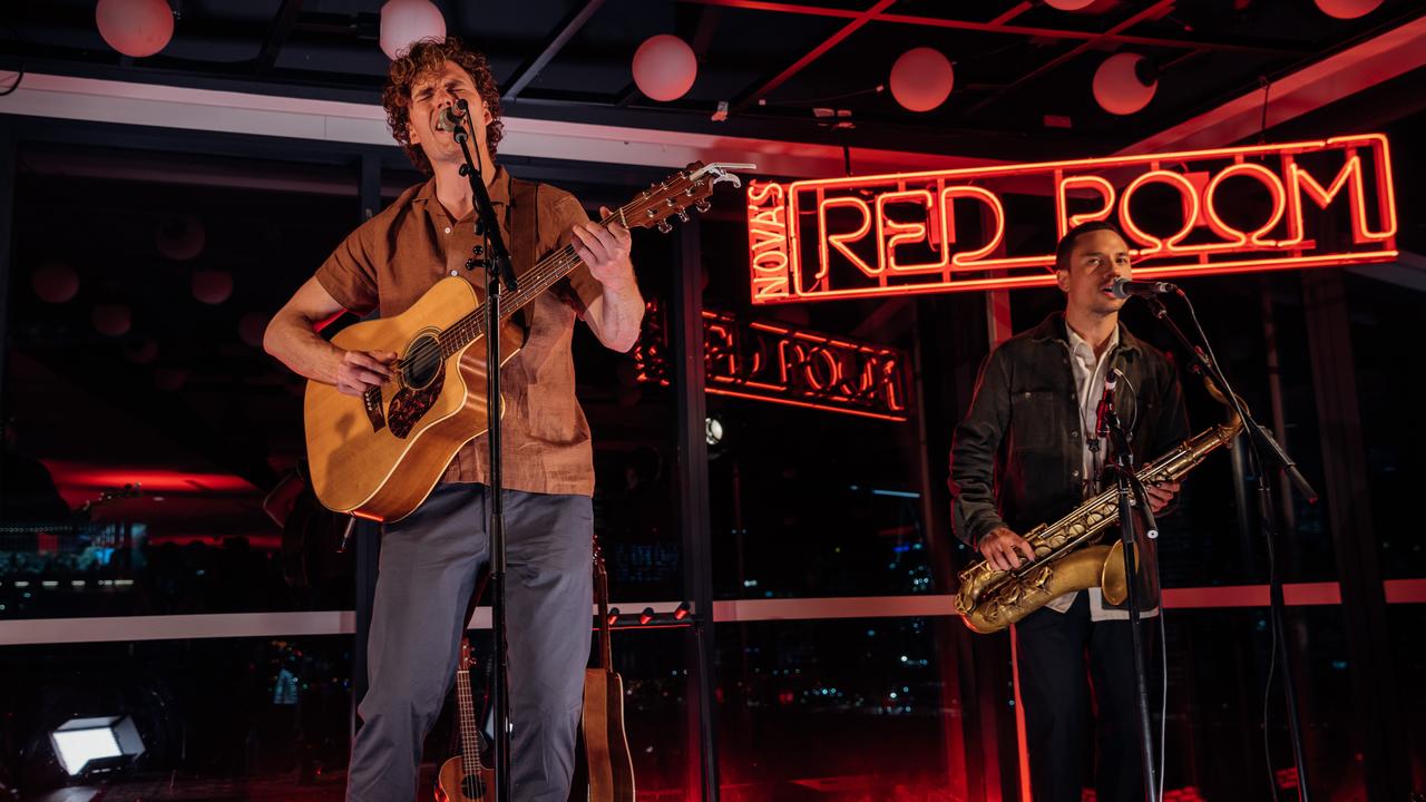 Vance Joy performs at Nova's Red Room in Brisbane.