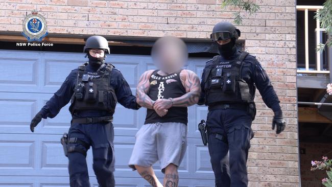 NSW Police have charged a Hells Angels outlaw motorcycle gang (OMCG) member following ongoing investigations into alleged criminal activity on the state’s south coast. Picture: NSW Police