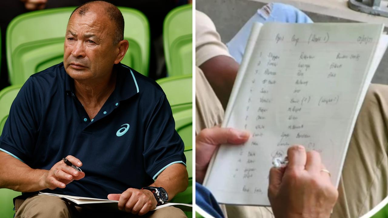 Eddie Jones was spotted working on his Wallabies squad.