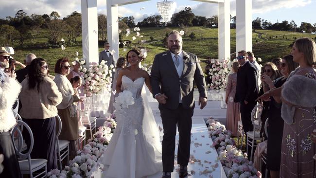 The wedding of Kim and Ross Vickers. Picture: ImageHaus