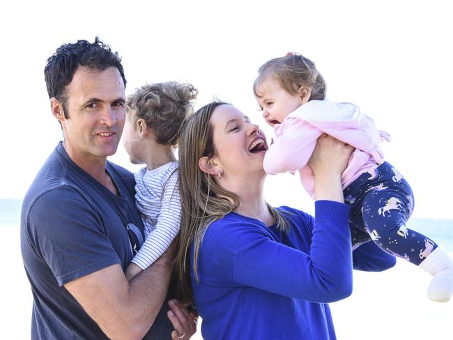 Deon Conning, 38, and his wife Natalie, 33, have two children Eli, 2, and Liv, 10 months and they recently decided to refinance their home loan to get a better deal. Picture: Darren Leigh Roberts