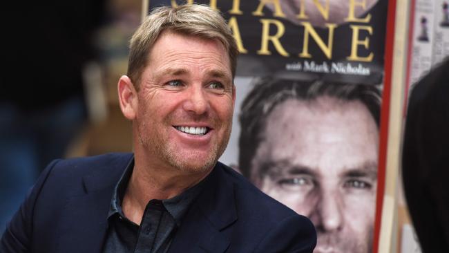 Aussie cricketing legend Shane Warne lifts the lid on the celebrity circuit in his autobiography No Spin. Picture: William West/AFP.