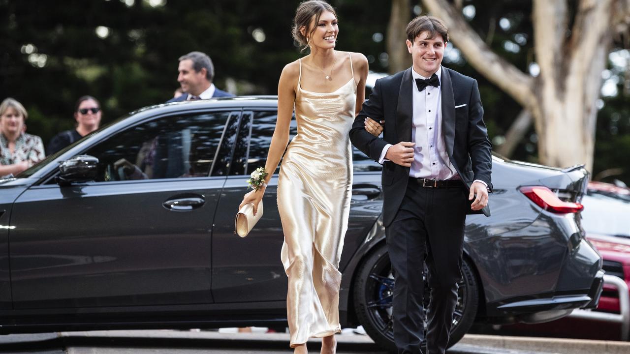 Jake Durie and partner Lydia Jocumsen at St Mary's College formal at Picnic Point, Friday, March 24, 2023. Picture: Kevin Farmer