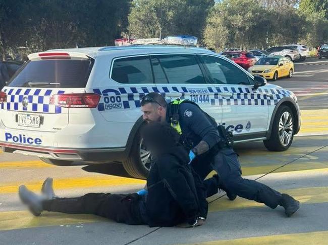 Terrified shoppers were forced to run for their lives and families barricaded themselves in stores as machete-wielding youths terrorised the Preston shopping centre on Sunday. Picture : Facebook