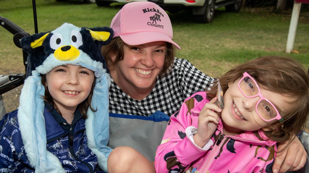 Marcus, Teliha and Amina Edmonstone enjoy the Heritage Bank Toowoomba Royal Show.Saturday April 20th, 2024 Picture: Bev Lacey