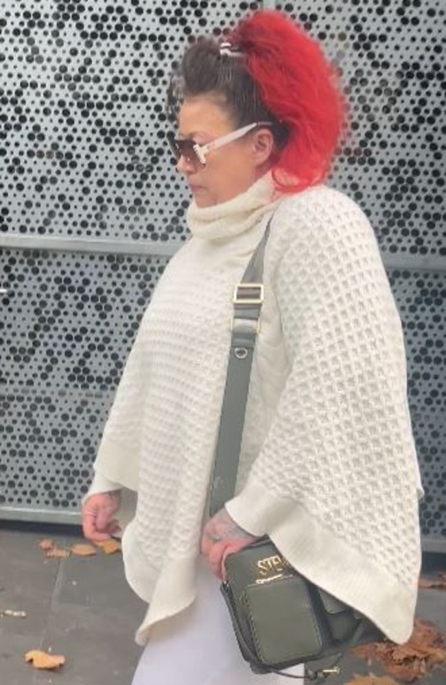 Joanna Kinman leaves Ringwood Magistrates' Court on Monday. Picture: Laura Placella