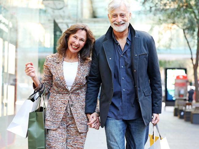 Baby boomers Claudia Hackman and Joseph Solano enjoying a spot of shopping. Picture: Tim Hunter.