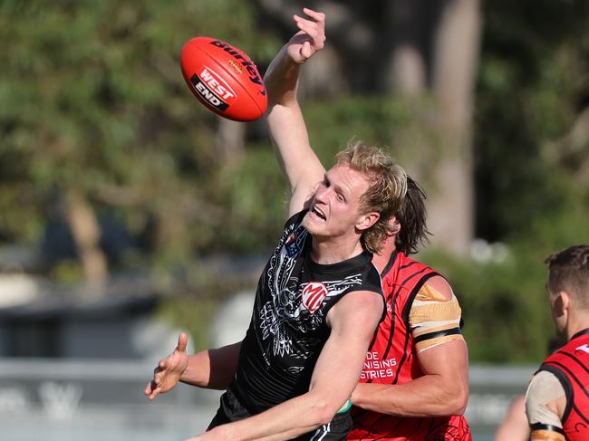 Sam Hayes is Port’s hopeful new solution to its ruck crisis. (SANFL Image/David Mariuz)