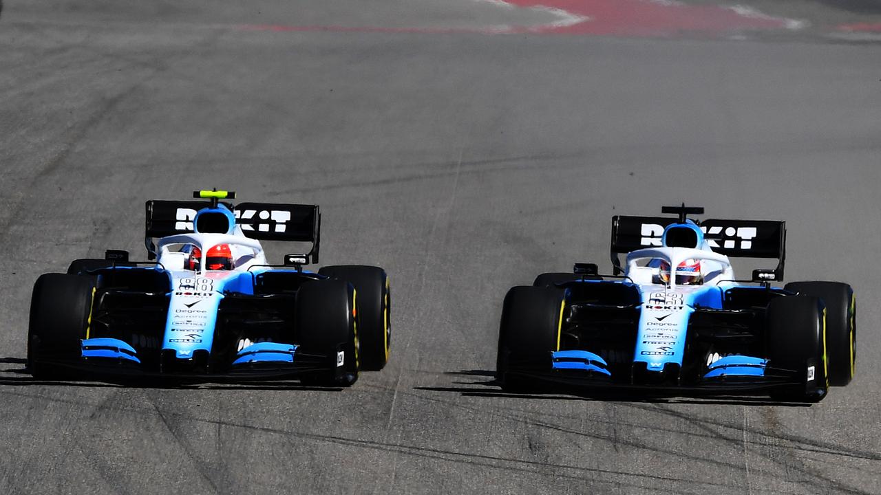 Williams teammates George Russell and Robert Kubica fought at the back on their own.