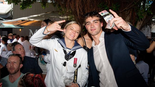 ADF personnel crowd into Darwin pubs to celebrate Anzac Day. Picture: Pema Tamang Pakhrin