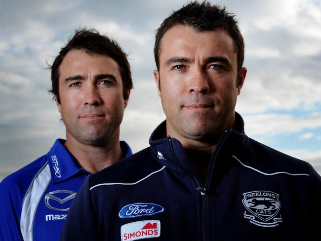 03/05/2011 SPORT: Geelong coach Chris and Kangaroos coach Brad Scott will face each other for the first time this weekend