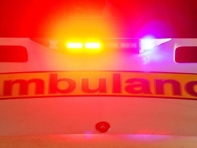 A man is in a serious condition this afternoon following a freak traffic incident that saw him flung from his motorcycle and fall 10 meters in central Brisbane.