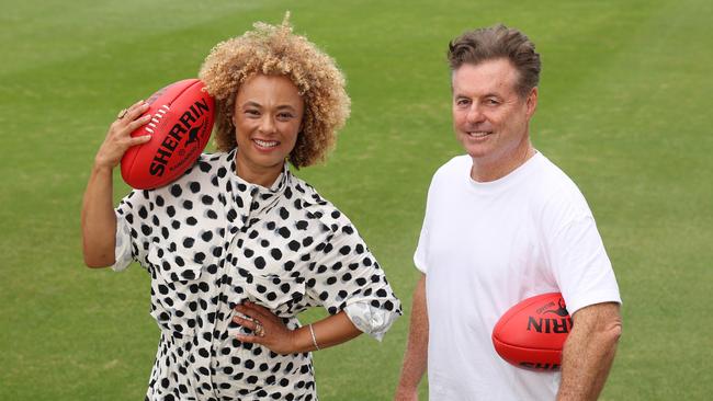 Connie Mitchell and Angus McDonald from Sneaky Sound System will perform during Gather Round. (Photo by Mark Metcalfe/AFL Photos/via Getty Images)