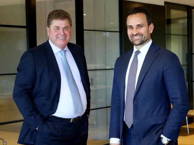 14/11/2017: (L-R) Centuria Capital Group CEO John McBain and CEO, Unlisted Property Funds Jason Huljich at the Centuria offices in North Sydney on Tuesday. Hollie Adams/The Australian