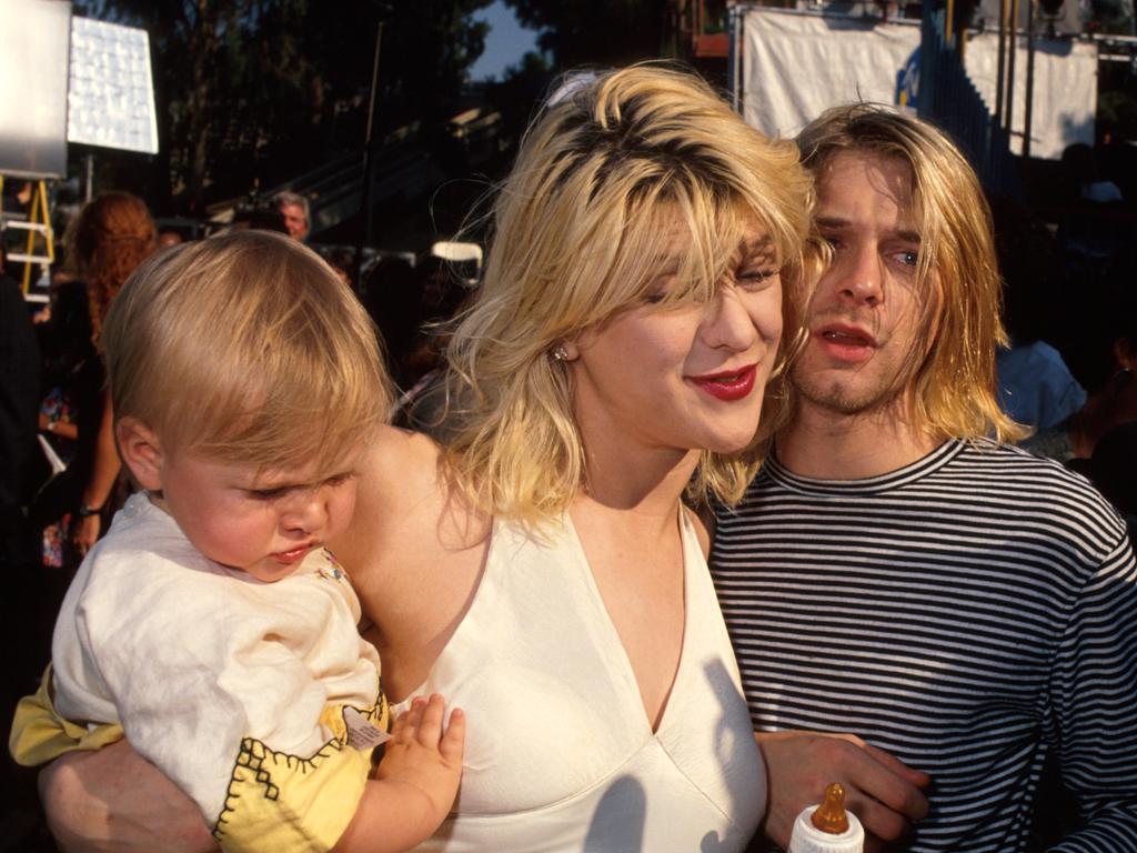 Frances’ parents Kurt Cobain and Courtney Love. Picture: Kevin Winter/DMI/The LIFE Picture Collection/Getty Images