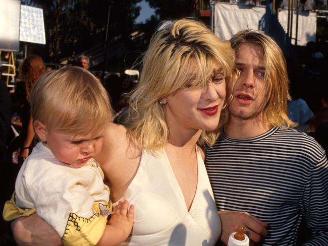 Frances’ parents Kurt Cobain and Courtney Love. Picture: Kevin Winter/DMI/The LIFE Picture Collection/Getty Images