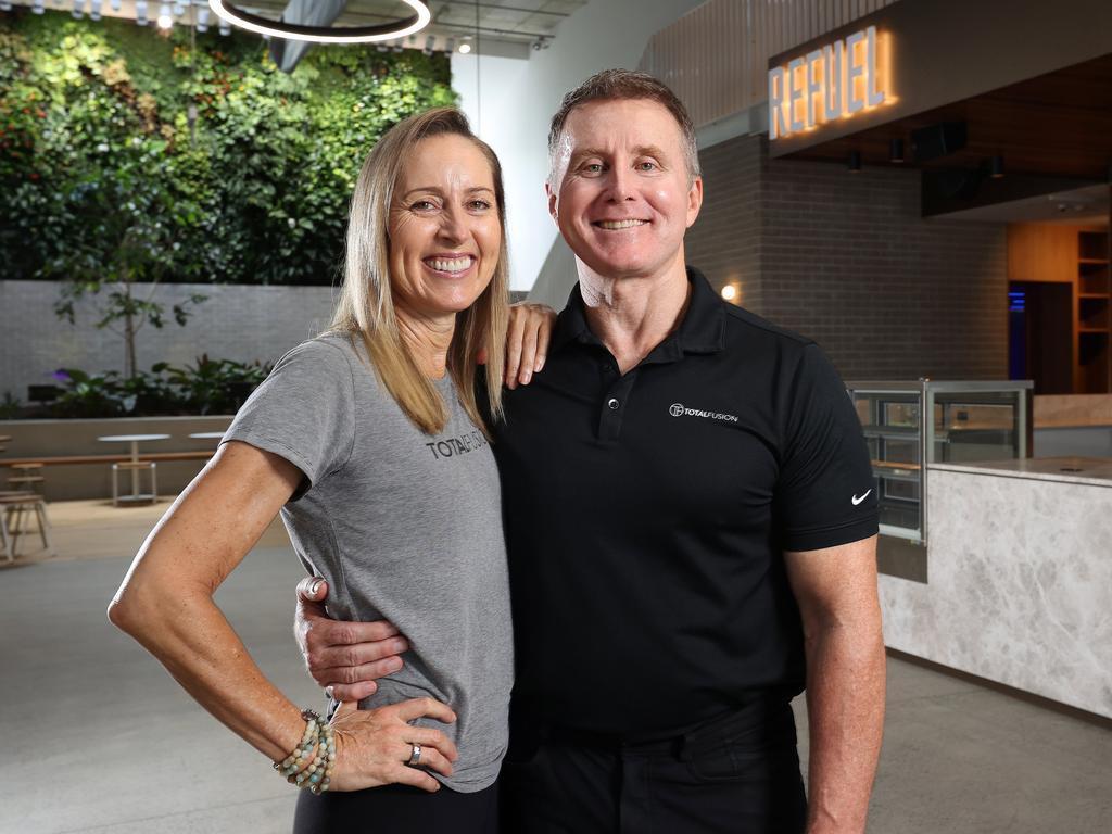 Michelle and Leon McNiece at their Total Fusion gym in Morningside. Picture: Liam Kidston.