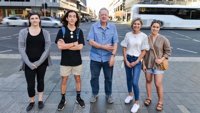 Charlotte Price, Cameron Liu, John Cools, Trudi Draper and Emily Draper. Picture: Brenton Edwards