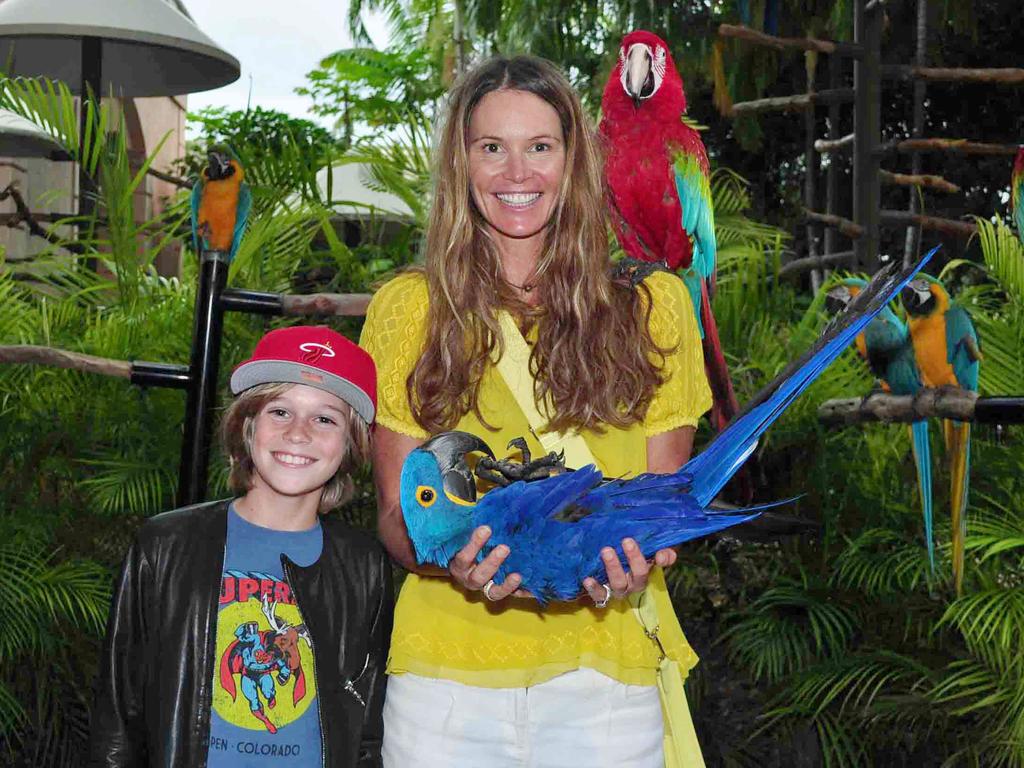 Elle enjoys a day out with Cy at Jungle Island in Miami in 2014. Picture: Jungle Island/Getty Images